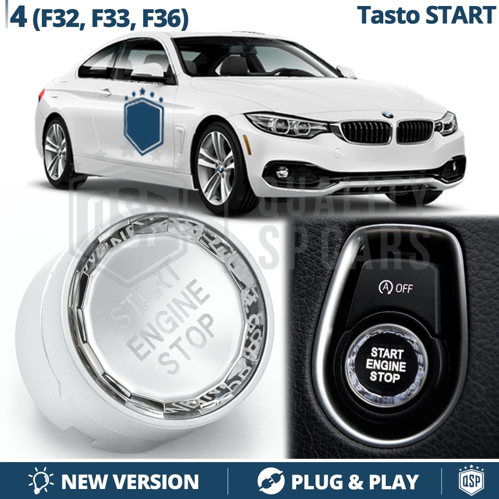 Botón de Arranque START STOP para Bmw Serie 4 F32, F33, F36 con Botón OFF | Pulsador CRISTAL Botón de Arranque START STOP para Bmw Serie 4 F32, F33, F36 con Botón OFF | Pulsador CRISTAL