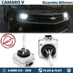 2x D3S Bi-Xenon Brenner Scheinwerferlampe für CHEVROLET CAMARO 5 Ersatzlampe 6.000K Weiße 35W