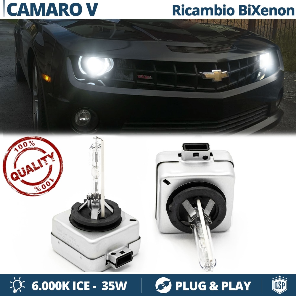 2x D3S Bi-Xenon Brenner Scheinwerferlampe für CHEVROLET CAMARO 5 Ersatzlampe 6.000K Weiße 35W 2x D3S Bi-Xenon Brenner Scheinwerferlampe für CHEVROLET CAMARO 5 Ersatzlampe 6.000K Weiße 35W