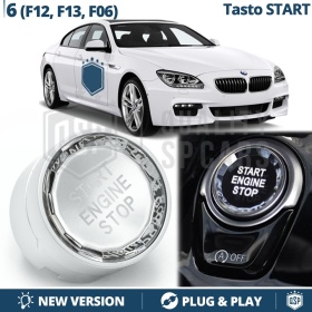 Botón de Arranque START STOP  para Bmw Serie 6 F12, F13, F06 con Botón OFF | Pulsador CRISTAL