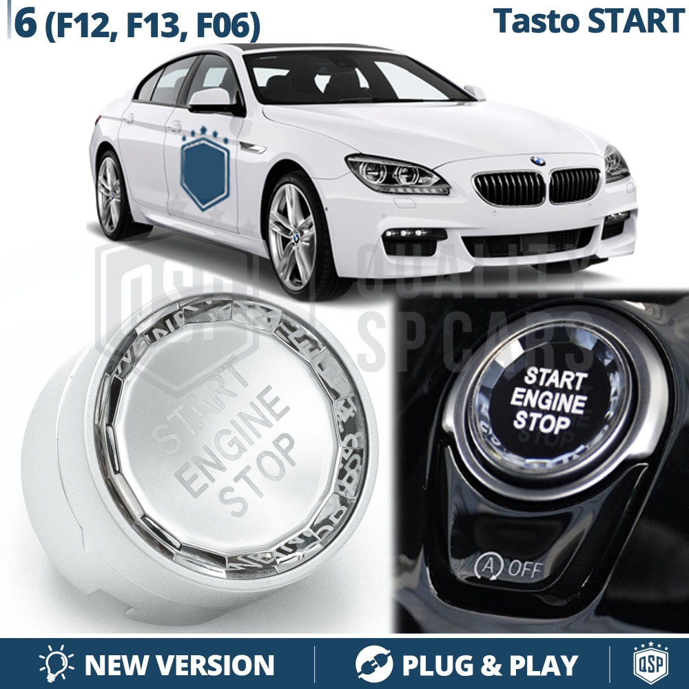 Botón de Arranque START STOP para Bmw Serie 6 F12, F13, F06 con Botón OFF | Pulsador CRISTAL Botón de Arranque START STOP para Bmw Serie 6 F12, F13, F06 con Botón OFF | Pulsador CRISTAL