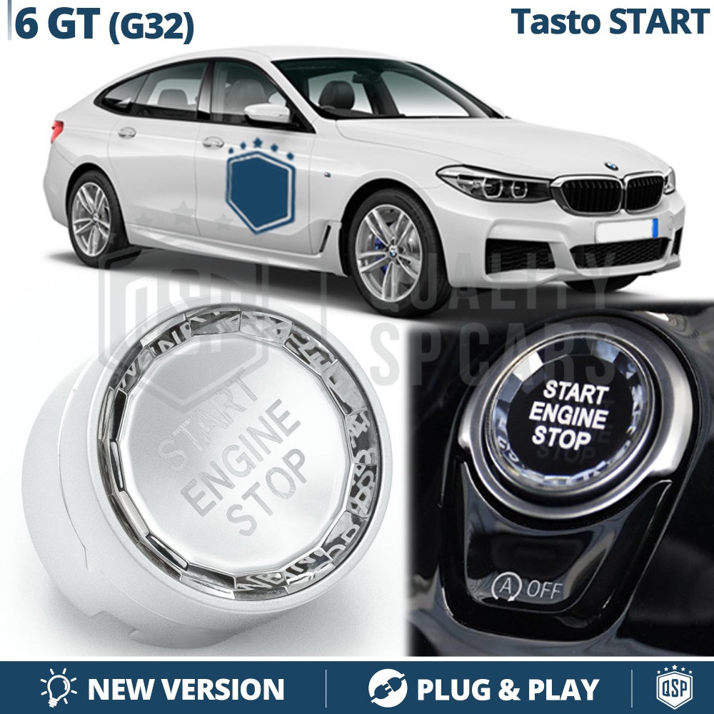 Botón de Arranque START STOP para Bmw Serie 6 GT G32 con Botón OFF | Pulsador CRISTAL Botón de Arranque START STOP para Bmw Serie 6 GT G32 con Botón OFF | Pulsador CRISTAL