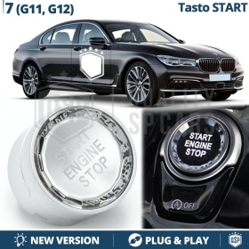 Botón de Arranque START STOP  para Bmw Serie 7 G11, G12 con Botón OFF | Pulsador CRISTAL