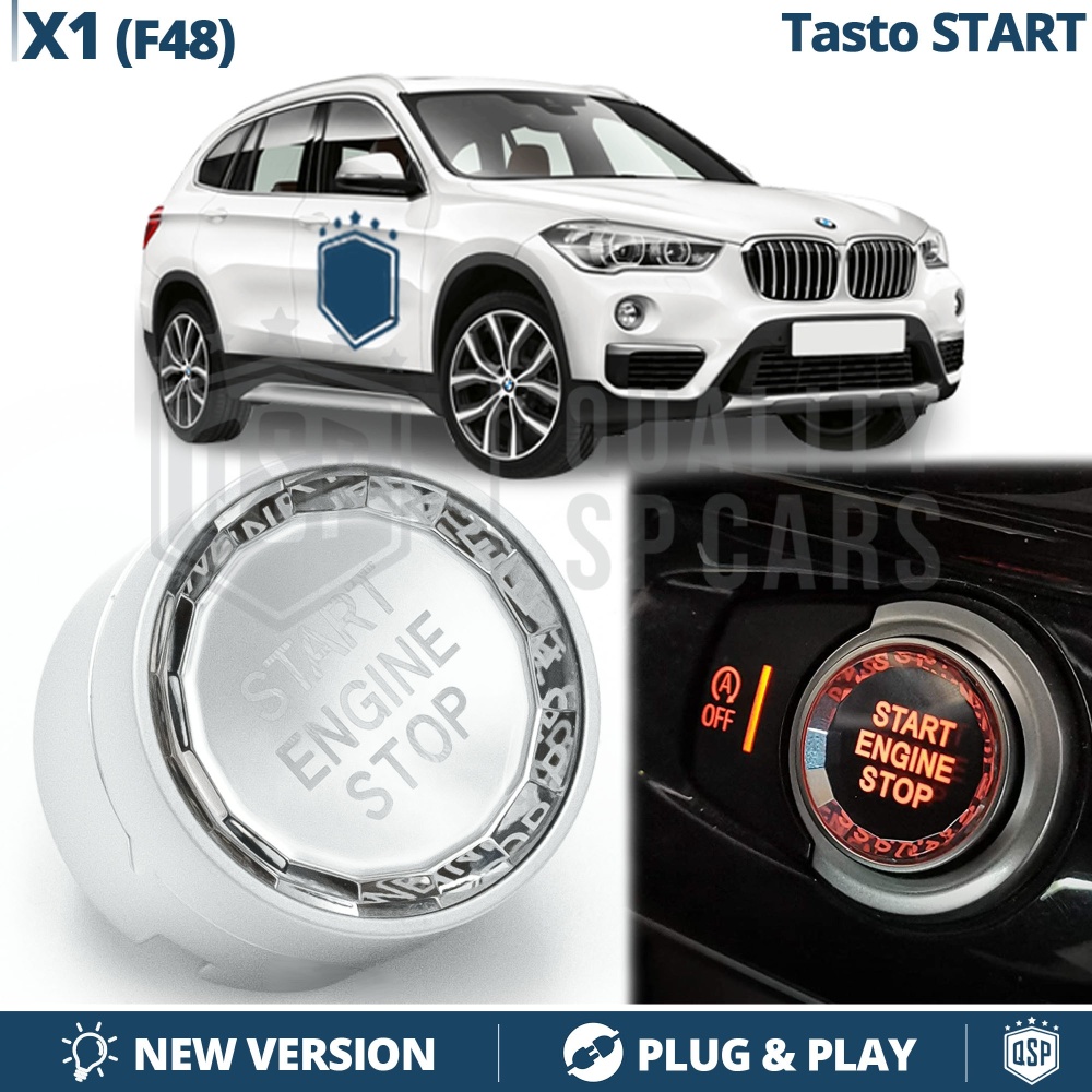Botón de Arranque START STOP  para Bmw X1 F48 con Botón OFF | Pulsador Arranque Motor CRISTAL