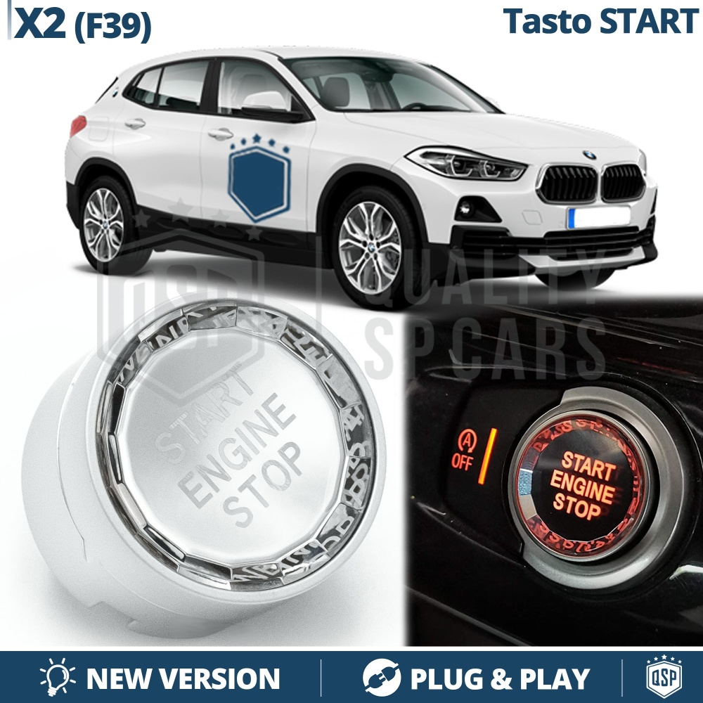 Botón de Arranque START STOP para Bmw X2 F39 con Botón OFF | Pulsador Arranque Motor CRISTAL Botón de Arranque START STOP para Bmw X2 F39 con Botón OFF | Pulsador Arranque Motor CRISTAL