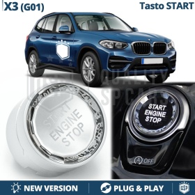 Botón de Arranque START STOP  para Bmw X3 G01 con Botón OFF | Pulsador Arranque Motor CRISTAL