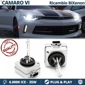 2x Bombillas Bi-Xenon D3S de Repuesto para CHEVROLET CAMARO 6 Luz 6.000K Blanco Frio Lámpara 35W