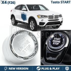 Botón de Arranque START STOP  para Bmw X4 F26 con Botón OFF | Pulsador Arranque Motor CRISTAL