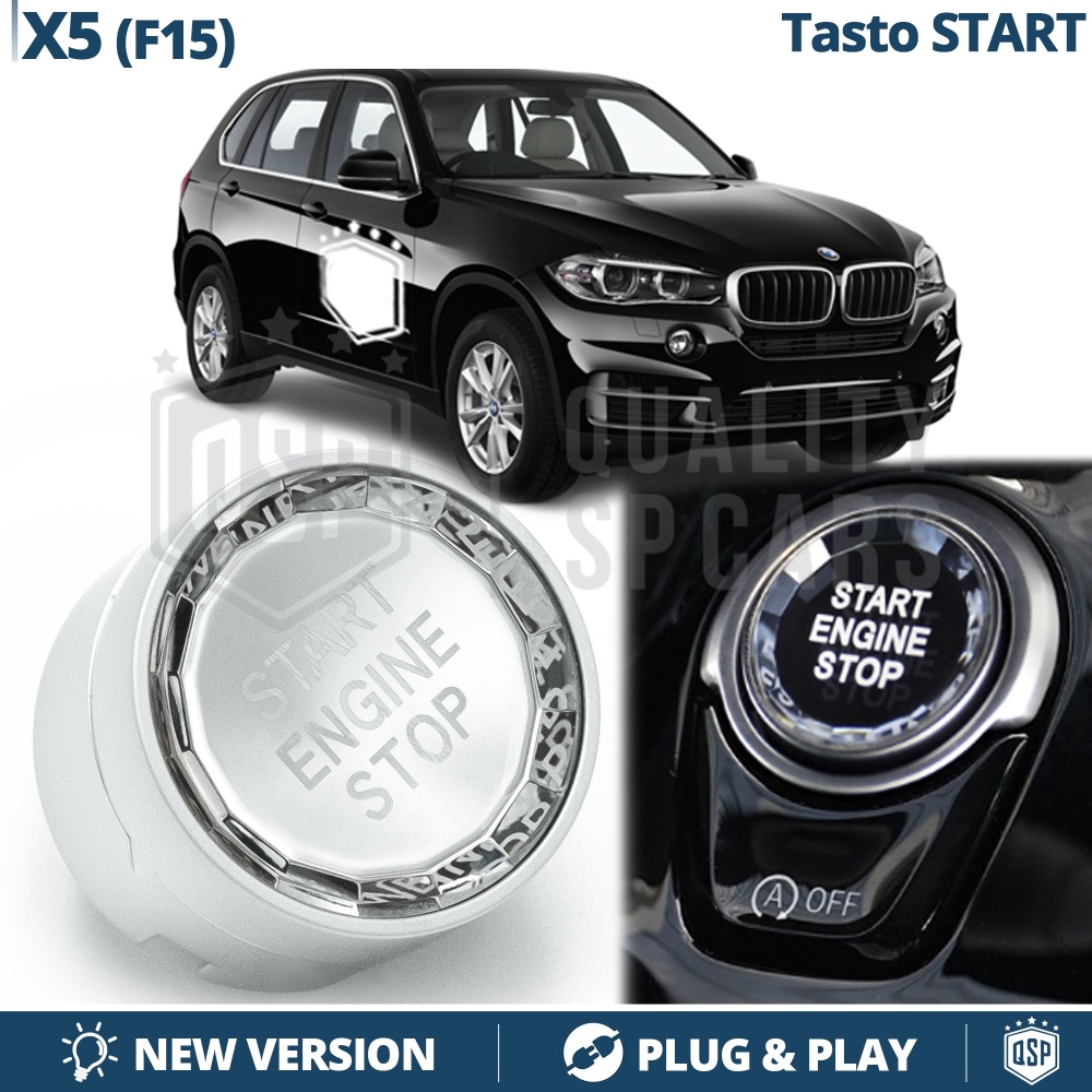Botón de Arranque START STOP para Bmw X5 F15 F85 con Botón OFF | Pulsador Arranque CRISTAL Botón de Arranque START STOP para Bmw X5 F15 F85 con Botón OFF | Pulsador Arranque CRISTAL
