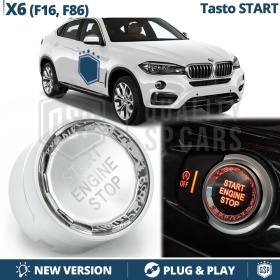 Botón de Arranque START STOP  para Bmw X6 F16, F86 con Botón OFF | Pulsador Arranque CRISTAL