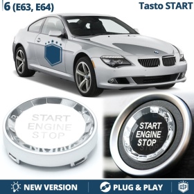 Botón de Arranque START STOP para Bmw Serie 6 E63, E64 | Pulsador Arranque CRISTAL Cromado