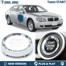 Botón de Arranque START STOP  para Bmw Serie 7 E65, E66 | Pulsador Arranque CRISTAL Cromado