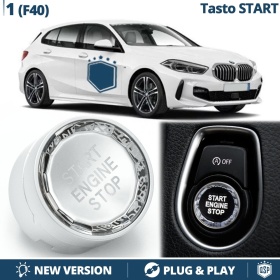 Botón de Arranque START STOP  para Bmw Serie 1 F40 con Botón OFF | Pulsador CRISTAL