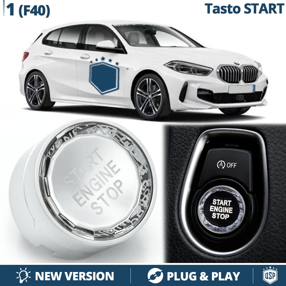 Botón de Arranque START STOP para Bmw Serie 1 F40 con Botón OFF | Pulsador CRISTAL Botón de Arranque START STOP para Bmw Serie 1 F40 con Botón OFF | Pulsador CRISTAL