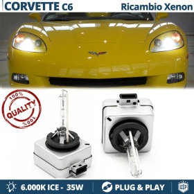 2x Bombillas Xenon D1S de Repuesto para CHEVROLET CORVETTE C6 Luz 6.000K Blanco Frio Lámpara 35W