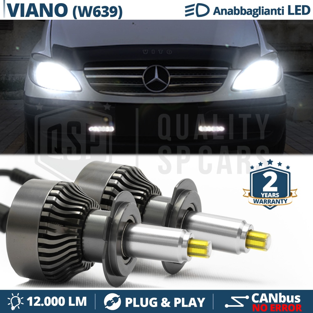 Kit LED H7 para Mercedes CLASE V W639 03-10 Luces de Cruce | Bombillas Led Canbus 6500K 12000LM