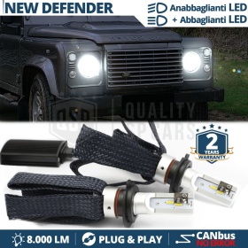 Kit LED H4 para LAND ROVER NEW DEFENDER Luces de Cruce + Carretera | 6500K 8000LM CANbus
