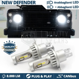 Kit Led H4 para LAND ROVER NEW DEFENDER Luces de Cruce + Carretera 6500k | Plug & Play CANbus