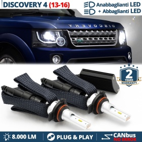 Kit LED HIR2 para Land Rover Discovery 4 13-16 | Luces de Cruce + Carretera LED | CANbus 6500K
