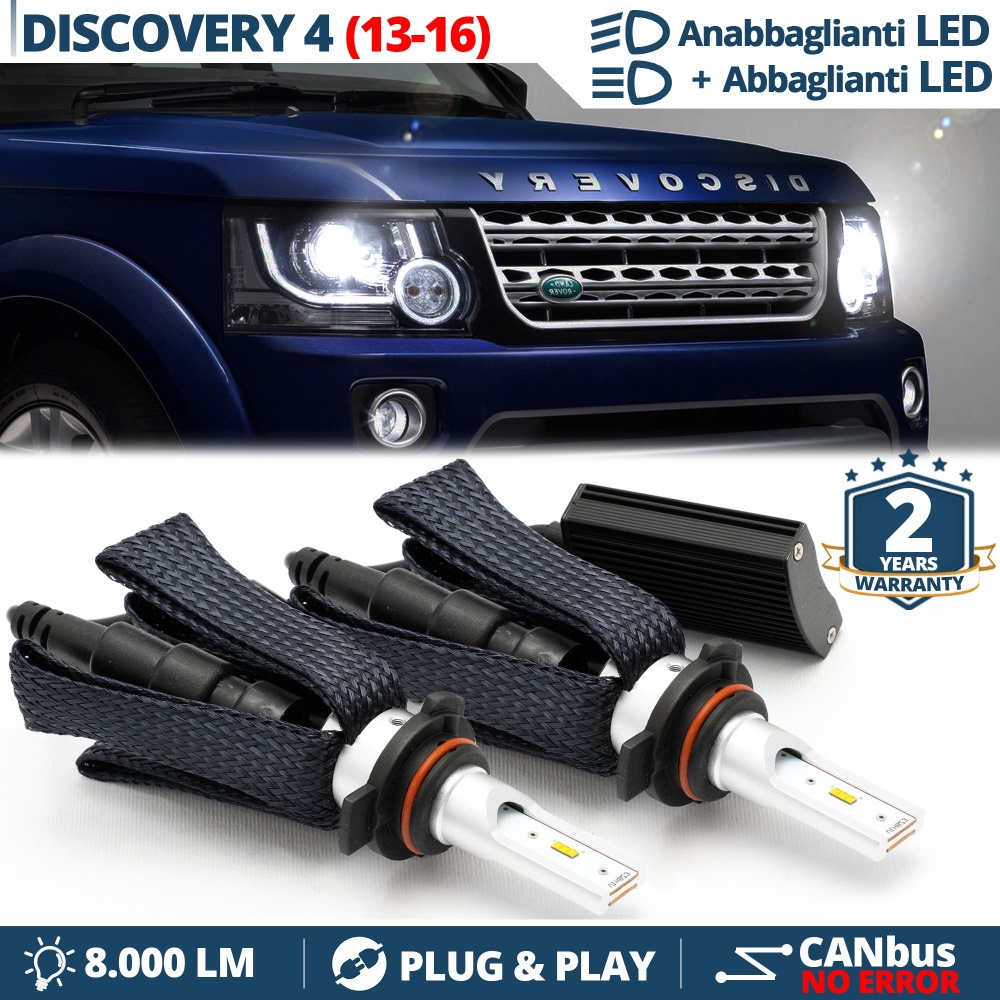 Kit LED HIR2 para Land Rover Discovery 4 13-16 | Luces de Cruce + Carretera LED | CANbus 6500K