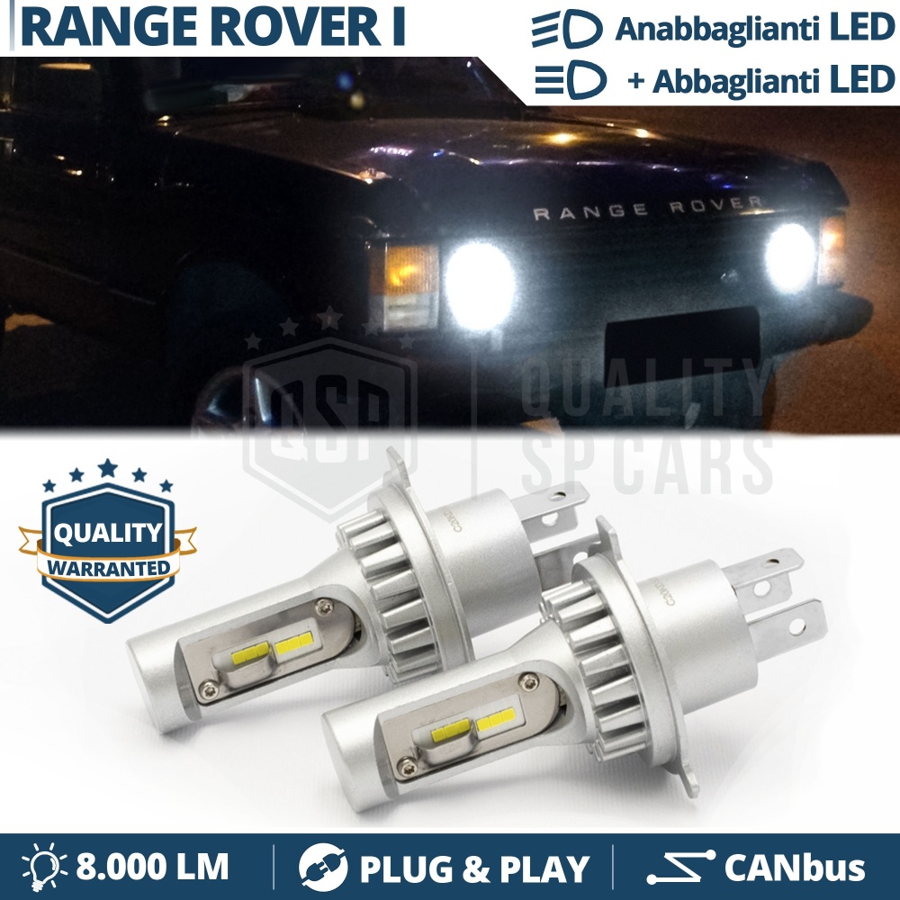 Kit Led H4 para LAND ROVER RANGE ROVER 1 Luces de Cruce + Carretera | 6500K 8000LM CANbus Kit Led H4 para LAND ROVER RANGE ROVER 1 Luces de Cruce + Carretera | 6500K 8000LM CANbus