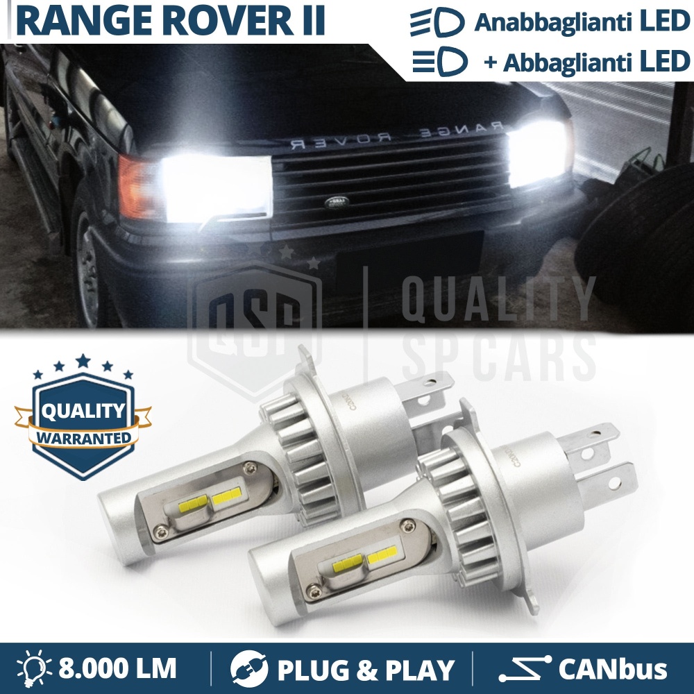 Kit Led H4 para LAND ROVER RANGE ROVER 2 Luces de Cruce + Carretera | 6500K 8000LM CANbus Kit Led H4 para LAND ROVER RANGE ROVER 2 Luces de Cruce + Carretera | 6500K 8000LM CANbus