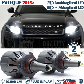 Kit LED HB3 para RANGE ROVER EVOQUE 1 15-18 Luces de Cruce + Carretera CANbus | 6000K 19000LM