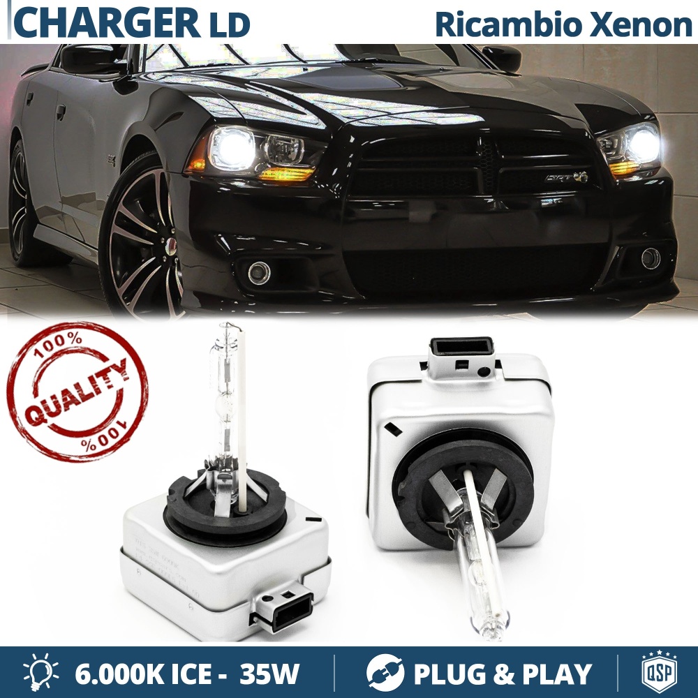 2x Bombillas Xenon D3S de Repuesto para DODGE CHARGER 4 LD 11-14 Luz 6.000K Blanco Frio Lámpara 35W