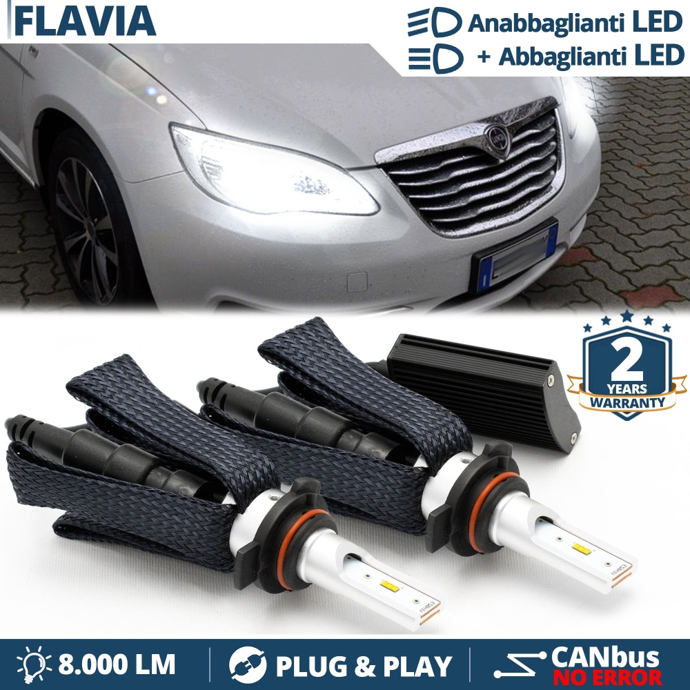 Kit LED HIR2-HIR para LANCIA FLAVIA | Luces de Cruce + Carretera LED | CANbus 6500K