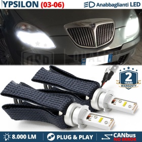 Kit LED H3 para LANCIA YPSILON 843 (03-06) | Luces de Cruce 6500K 8000LM | CANbus SIN ERROR, Plug & Play