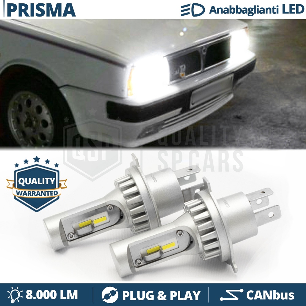 Kit Led H4 para LANCIA PRISMA Luces de Cruce + Carretera 6500K 8000LM | Plug & Play CANbus Kit Led H4 para LANCIA PRISMA Luces de Cruce + Carretera 6500K 8000LM | Plug & Play CANbus