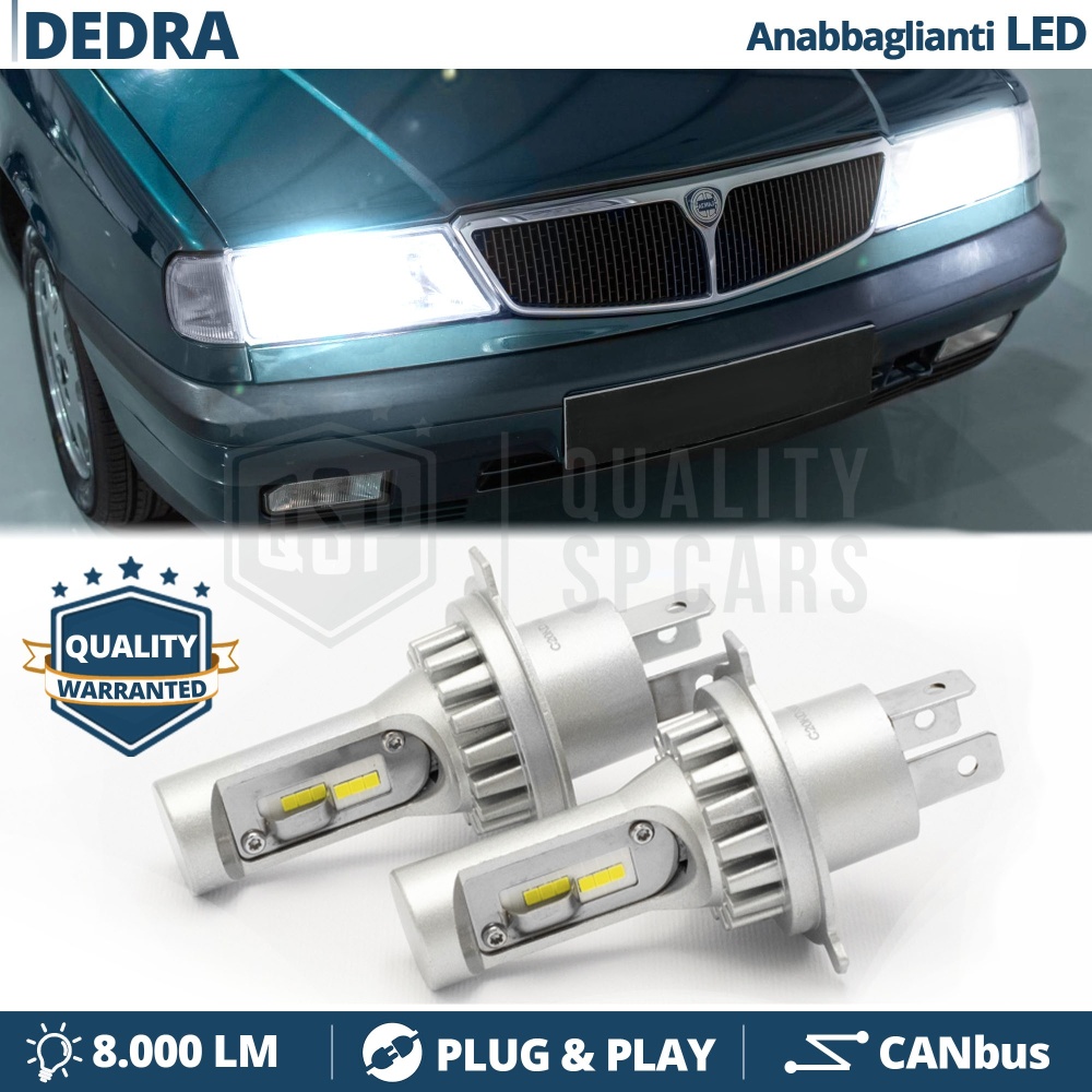 Kit Led H4 para LANCIA DEDRA Luces de Cruce + Carretera 6500K 8000LM | Plug & Play CANbus Kit Led H4 para LANCIA DEDRA Luces de Cruce + Carretera 6500K 8000LM | Plug & Play CANbus