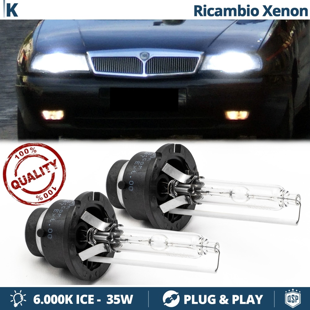 2x Bombillas Xenon D2S de Repuesto para LANCIA Kappa Luz 6.000K Blanco Frio Lámpara 35W