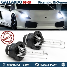 2x Bombillas Bi-Xenon de Repuesto para LAMBORGHINI GALLARDO 03-09 Luz 6.000K Blanco Lámpara 35W