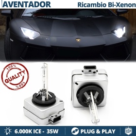 2x Bombillas Bi-Xenon de Repuesto para LAMBORGHINI AVENTADOR Luz Blanco Frio 6000K  35W