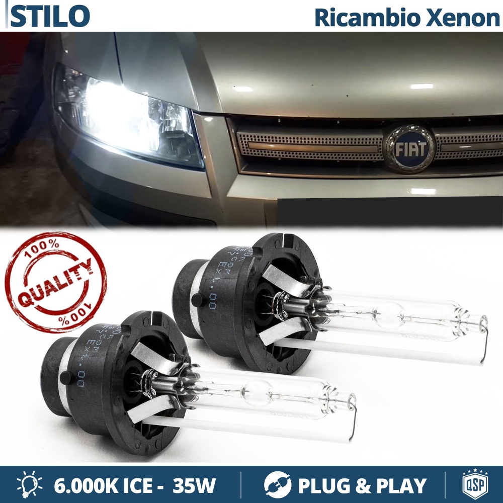 2x D2S - D2R Xenon Replacement Bulbs for FIAT STILO HID 6.000K White Ice 35W 2x D2S - D2R Xenon Replacement Bulbs for FIAT STILO HID 6.000K White Ice 35W