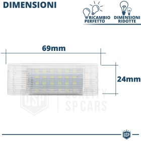 2 Luces de Guantera LED para BMW i3 | Luces Interiores Coche BLANCAS | CANbus NO Errores