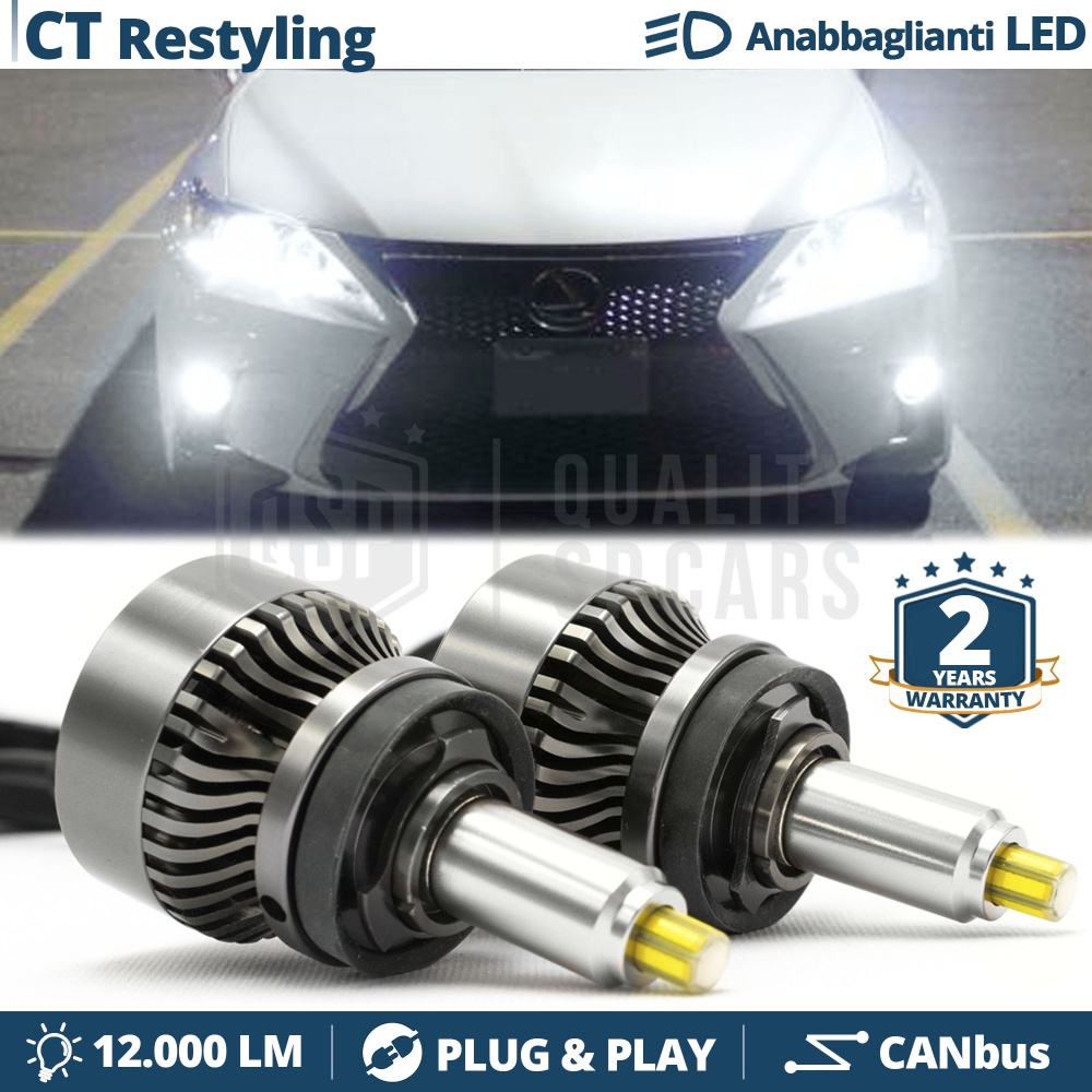 Kit LED H11 para LEXUS CT Facelift Luces de Cruce | Bombillas CANbus Blanco Frio 6500K 12000LM