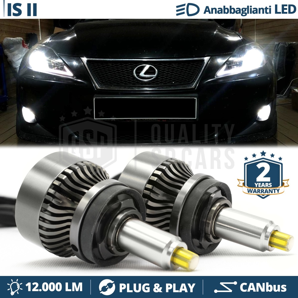 Kit LED H11 para LEXUS IS 2 Luces de Cruce | Bombillas CANbus Blanco Frio 6500K 12000LM