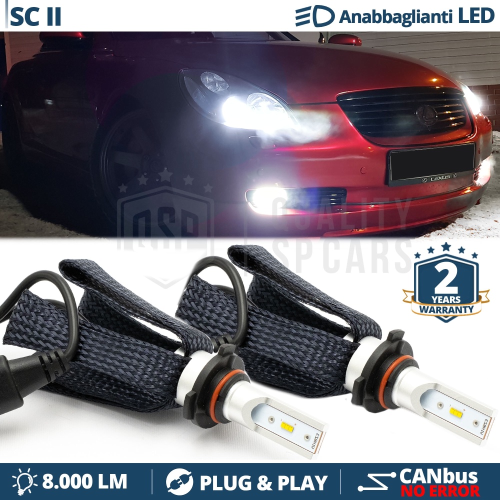 Kit LED HB3 para LEXUS SC 2 Luces de Cruce | 6500K 8000LM CANbus