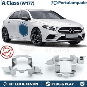 2x Adattatori Portalampada per Mercedes Classe A W177 (dal 2018) Montaggio Fari Led o Xenon H7