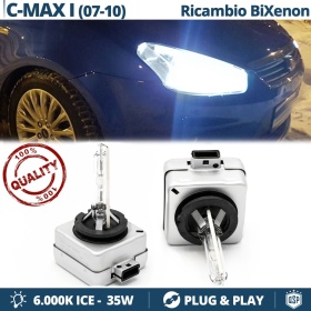 2x Bombillas Bi-Xenon D1S de Repuesto para FORD C-MAX 1 Luz 6.000K Blanco Frio Lámpara 35W