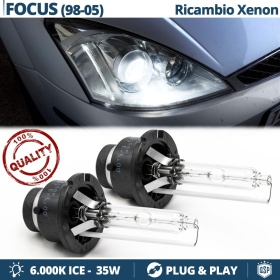 2x Bombillas Xenon D2S de Repuesto para FORD FOCUS mk1 Luz 6.000K Blanco Frio Lámpara 35W