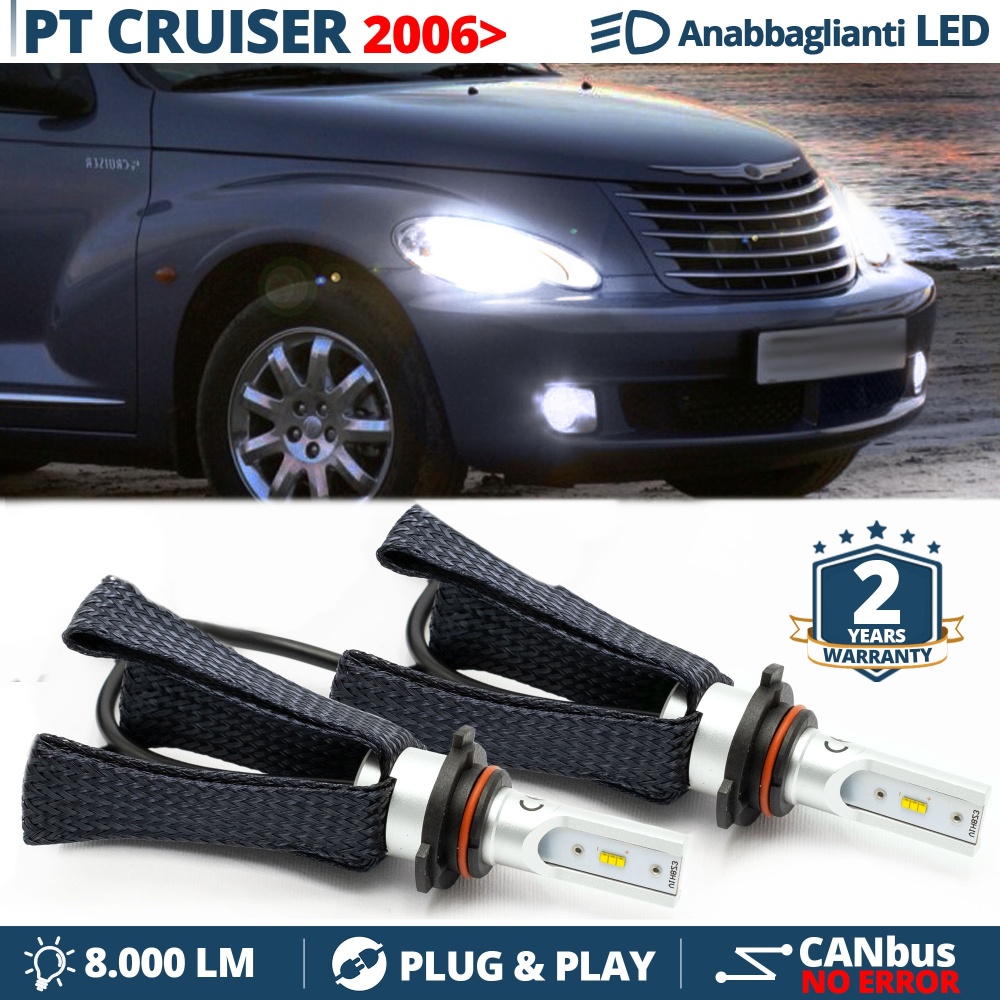Kit Luci LED per CHRYSLER PT CRUISER Restyling Anabbaglianti HB4 CANbus | Bianco Puro 6500K 8000LM