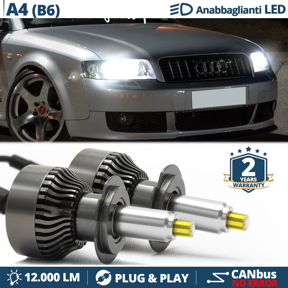 Kit LED H7 para AUDI A4 B6 Luces de Cruce | Bombillas Led Canbus 6500K 12000LM
