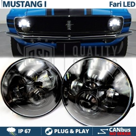 2 Faros Delanteros LED 7" para FORD MUSTANG MK1 6500K | Luces de Cruce + Carretera + Posición