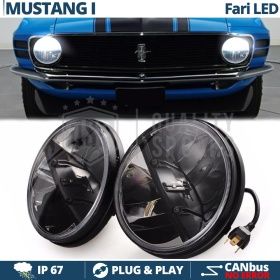 2 Faros Delanteros LED 7" para FORD MUSTANG MK1 6500K | Luces de Cruce + Carretera