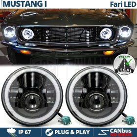 FAROS LED Angel Eyes para FORD MUSTANG MK1, Luz Blanca 6500K | APROBADO
