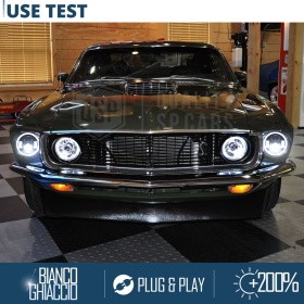 FAROS LED Angel Eyes para FORD MUSTANG MK1, Luz Blanca 6500K | APROBADO
