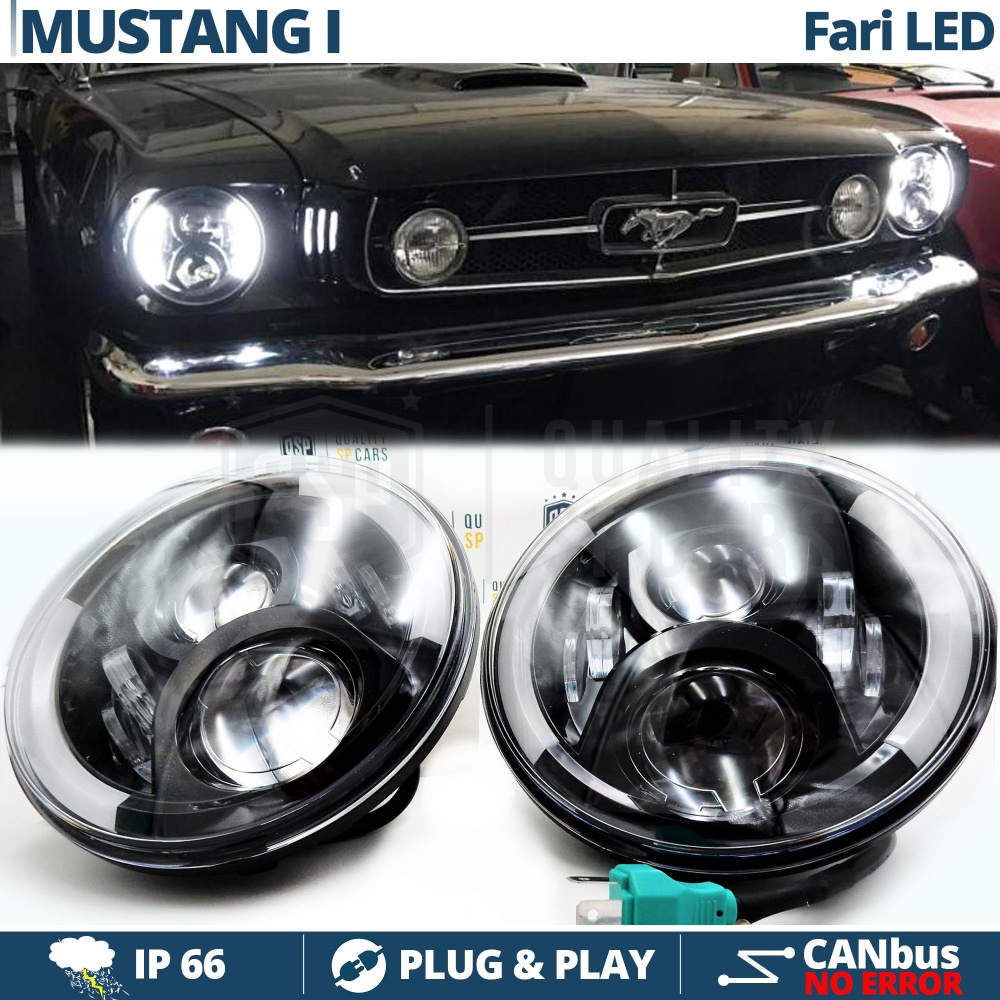2 Faros Delanteros LED 7" para FORD MUSTANG MK1 6500K | DRL, Cruce, Carretera, Intermitentes 2 Faros Delanteros LED 7" para FORD MUSTANG MK1 6500K | DRL, Cruce, Carretera, Intermitentes